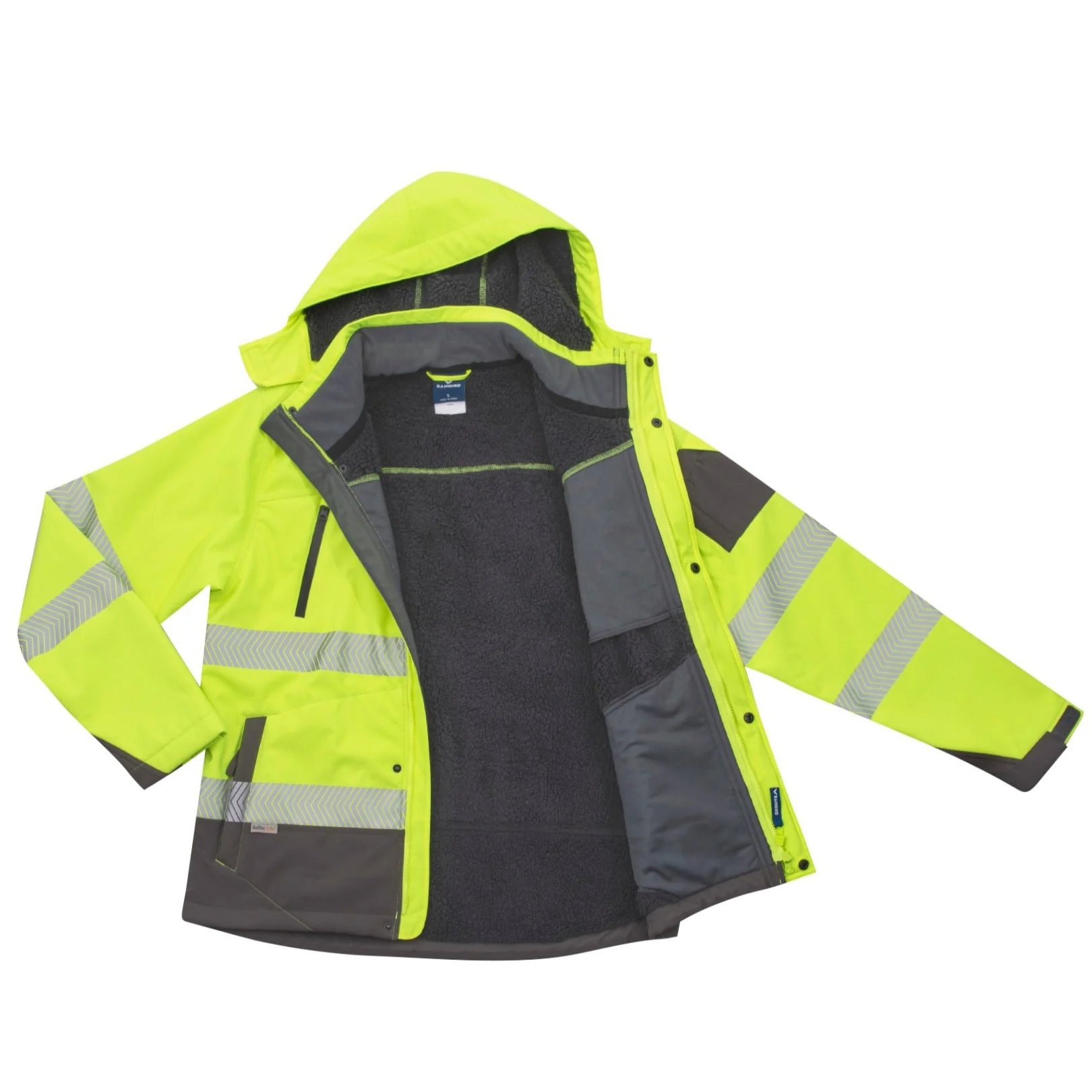 Rainbird Hi Vis Jones Softshell Sherpa Lined Jacket - Image 3