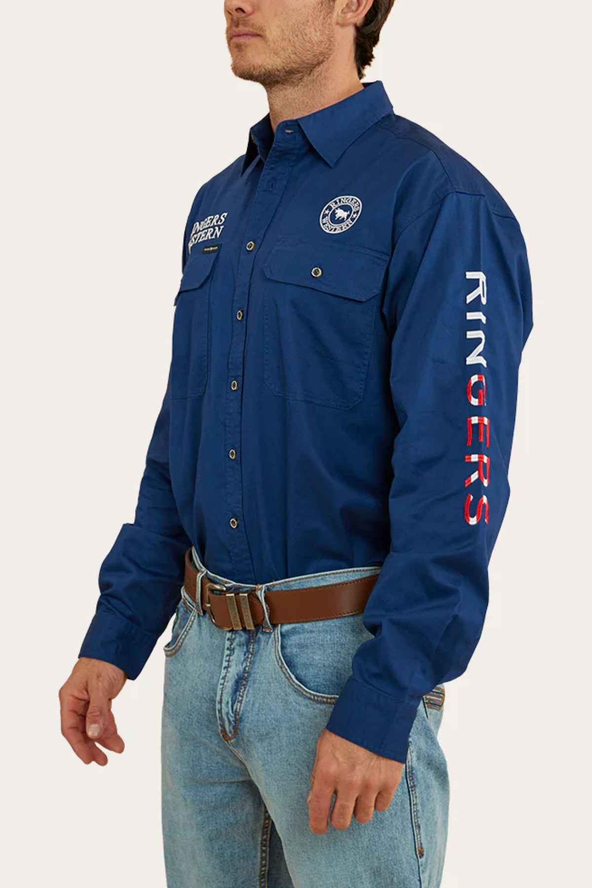 Ringers Western Hawkeye Flag Embroidered Shirt - Image 2