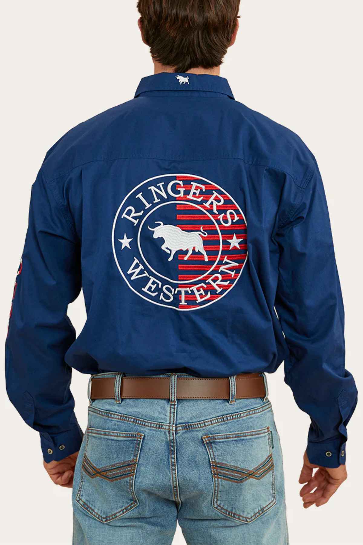 Ringers Western Hawkeye Flag Embroidered Shirt - Image 4