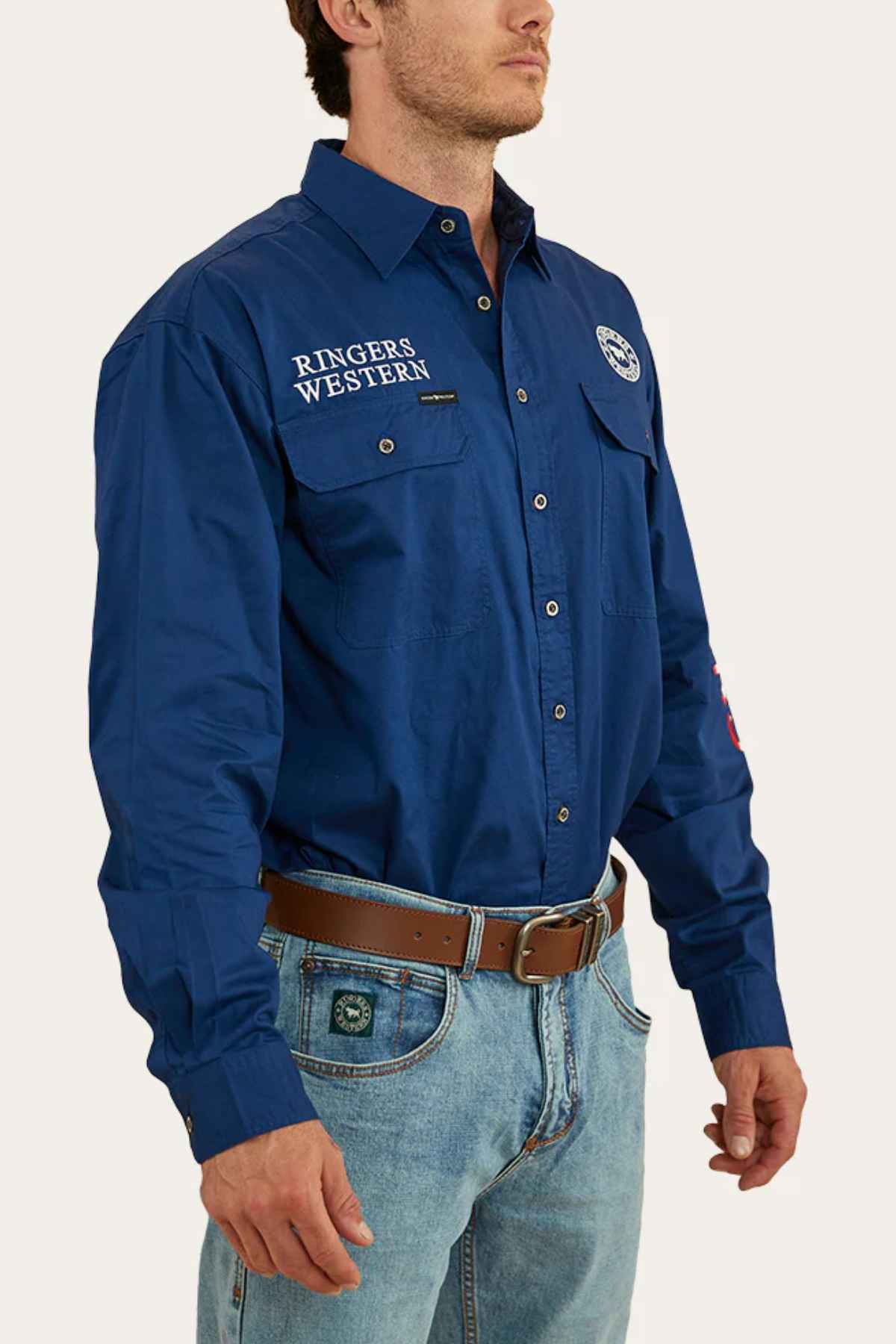 Ringers Western Hawkeye Flag Embroidered Shirt - Image 5