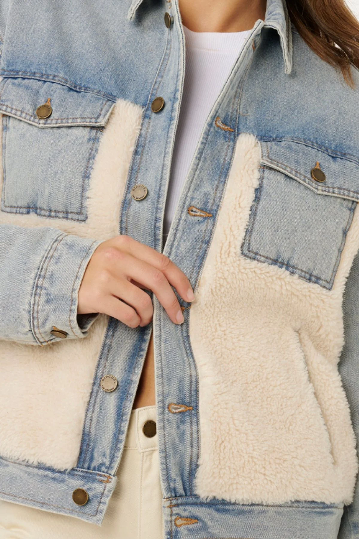 Rip Curl Cruisin Sherpa Denim Jacket - Image 3