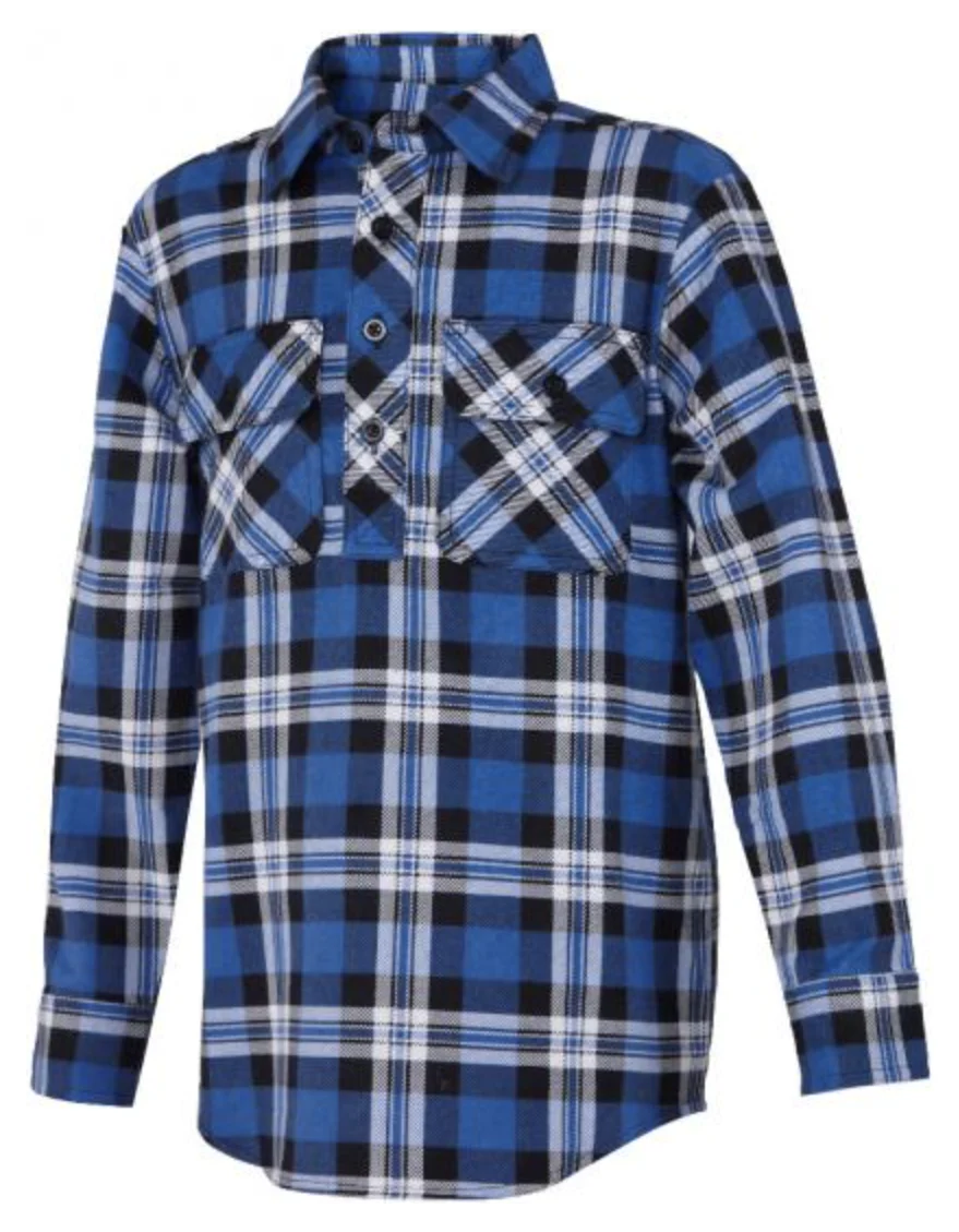 Ritemate Kids Pilbara Closed Front Flannelette Shirt