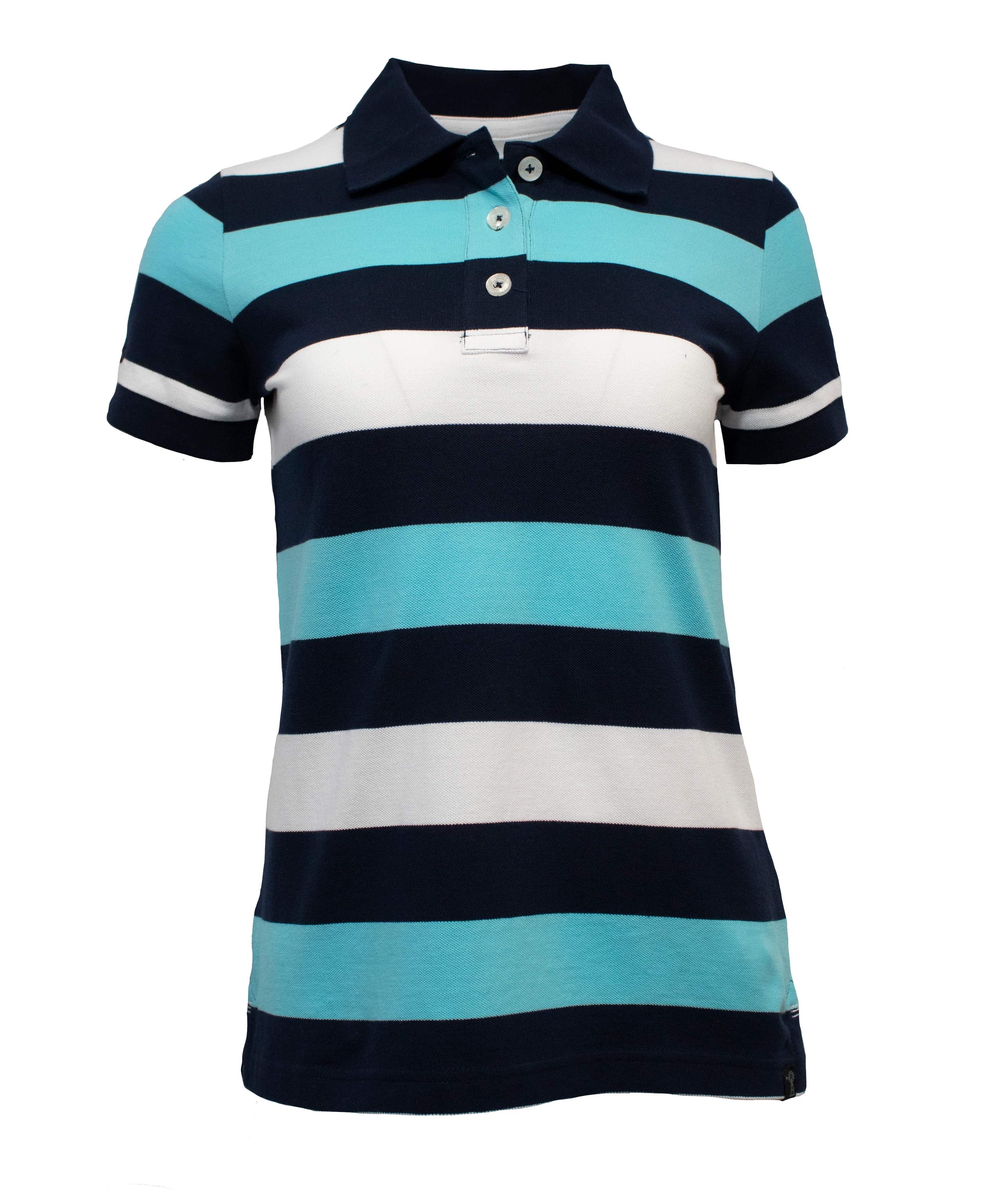 Pilbara Ladies Striped Polo Shirt - Image 2