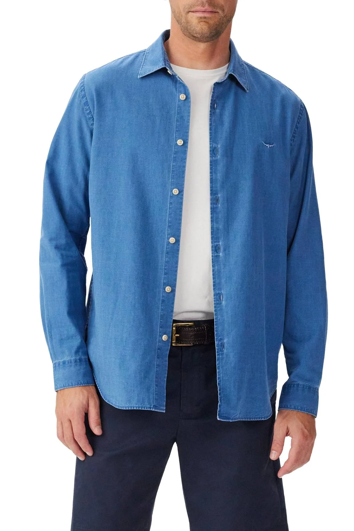 RM Williams Arno Regular Indigo Shirt - Image 2