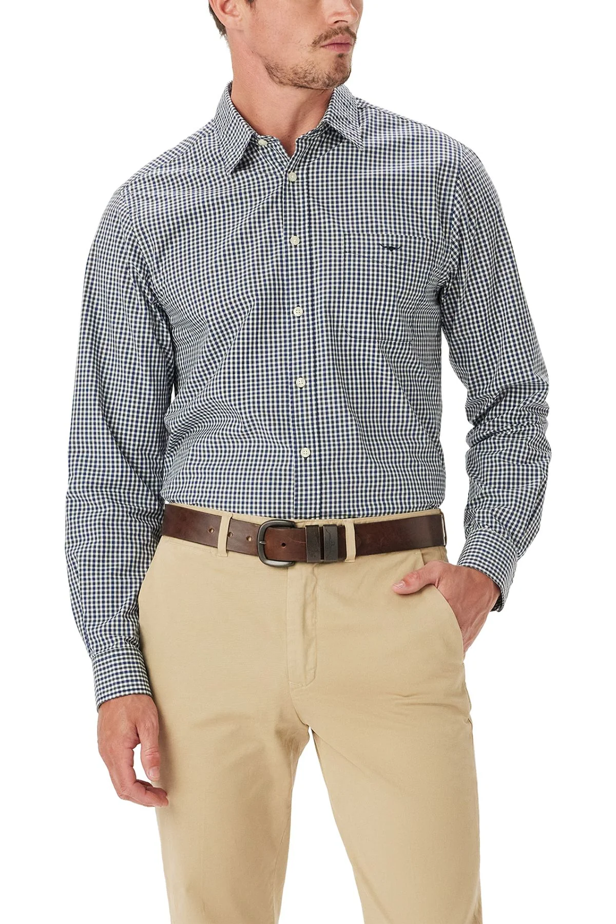 RM Williams Classic Poplin Check Shirt - Image 2