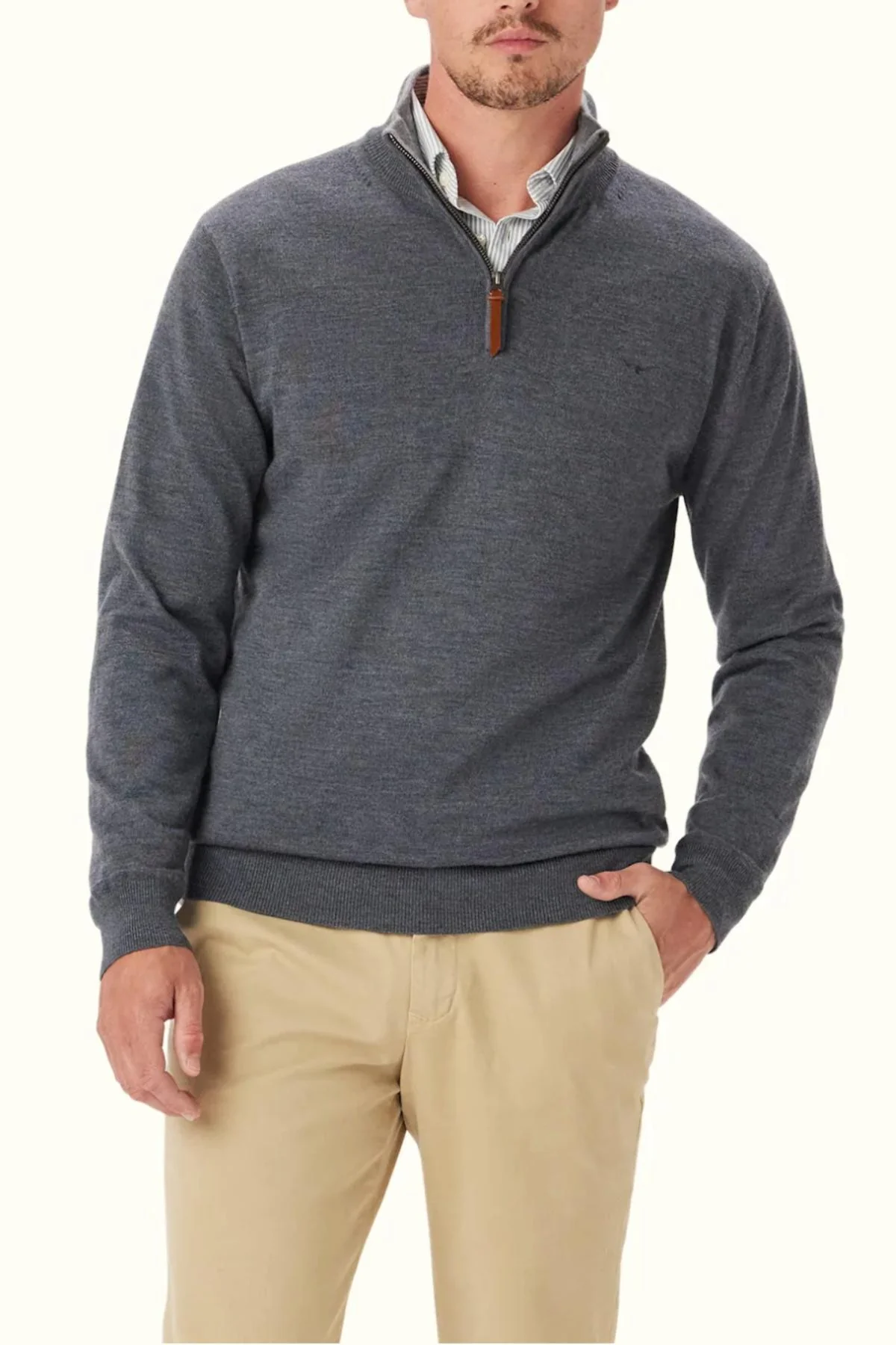 RM Williams Ernest 1/4 Zip Merino Knit - Image 2