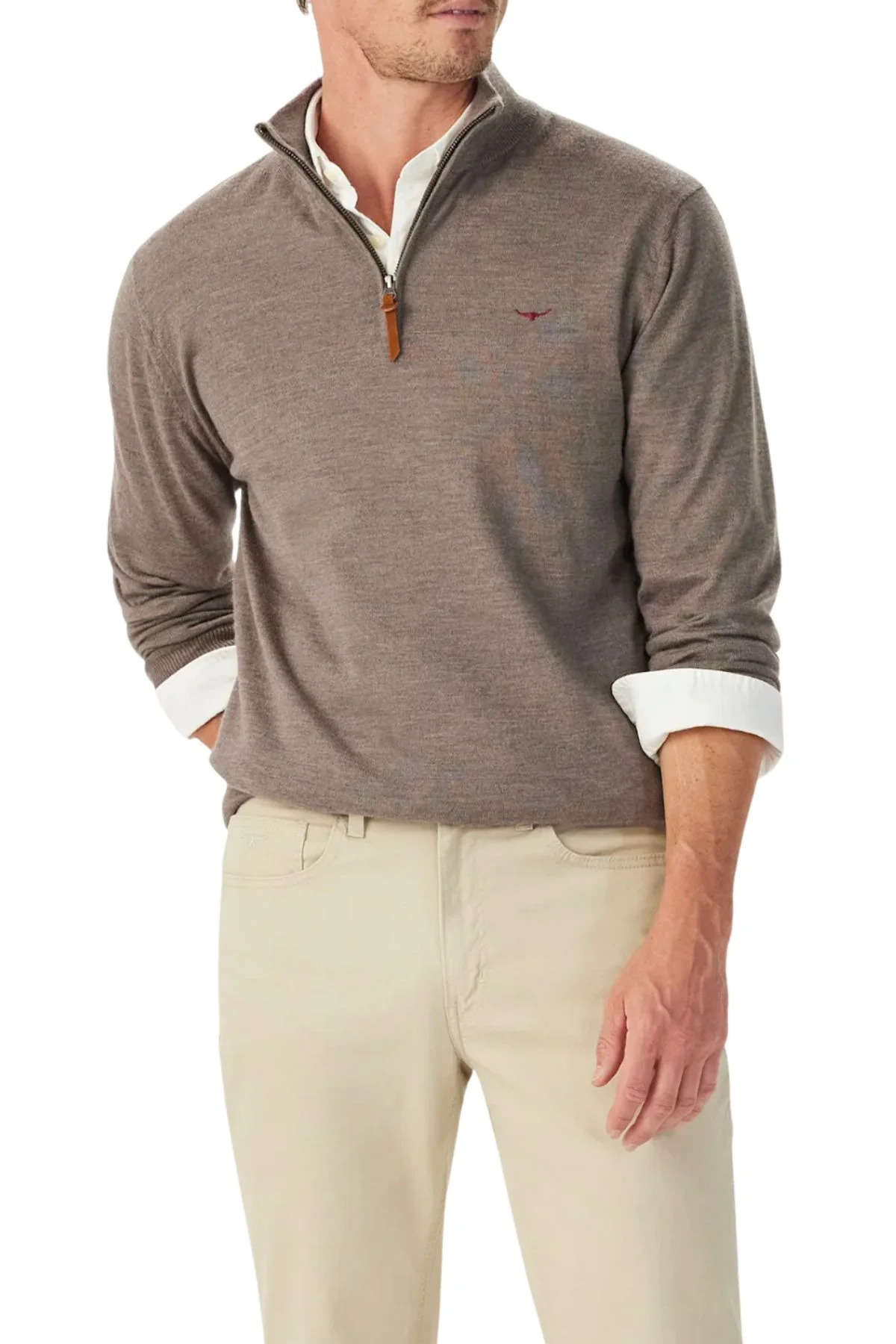 RM Williams Ernest Merino 1/4 Zip Knit - Image 2
