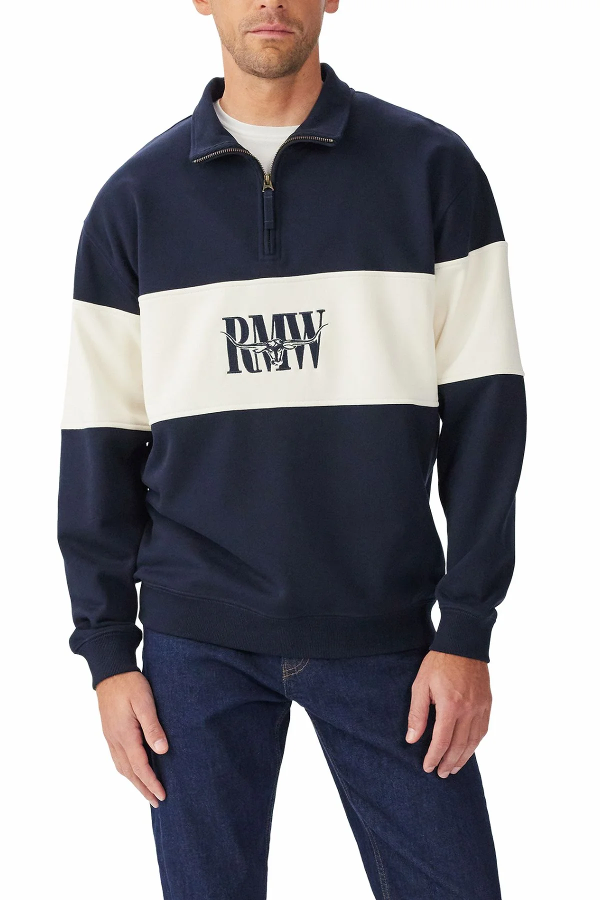 RM Williams Heritage 1/4 Zip Sweatshirt - Image 2