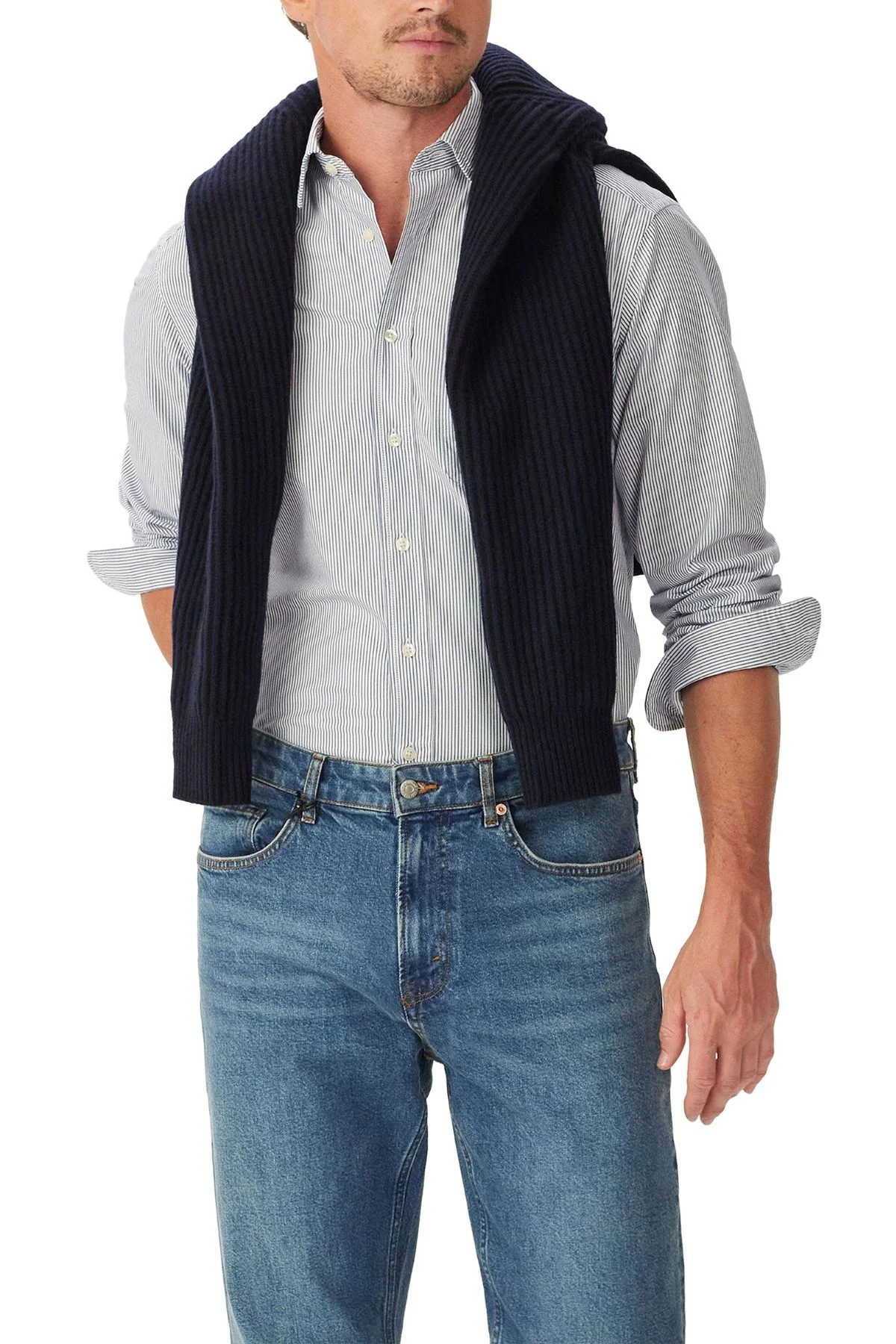 RM Williams Ingham Poplin Stripe Shirt - Image 2