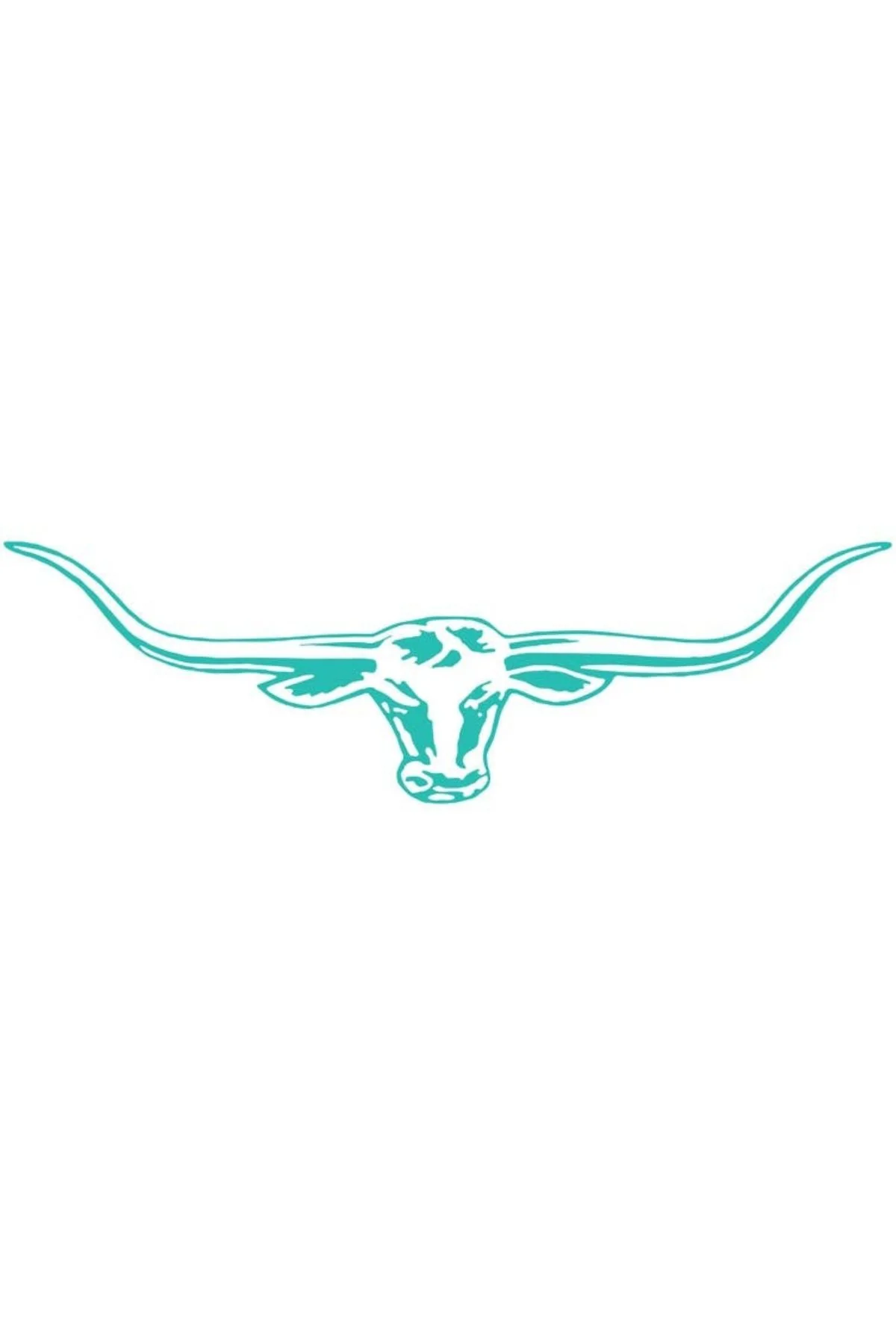 RM Williams Longhorn 70cm Decal Sticker - Aqua