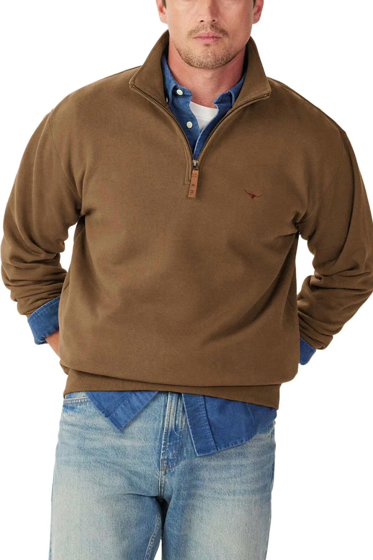 RM Williams Mulyungarie 1/4 Zip Sweatshirt - Image 2