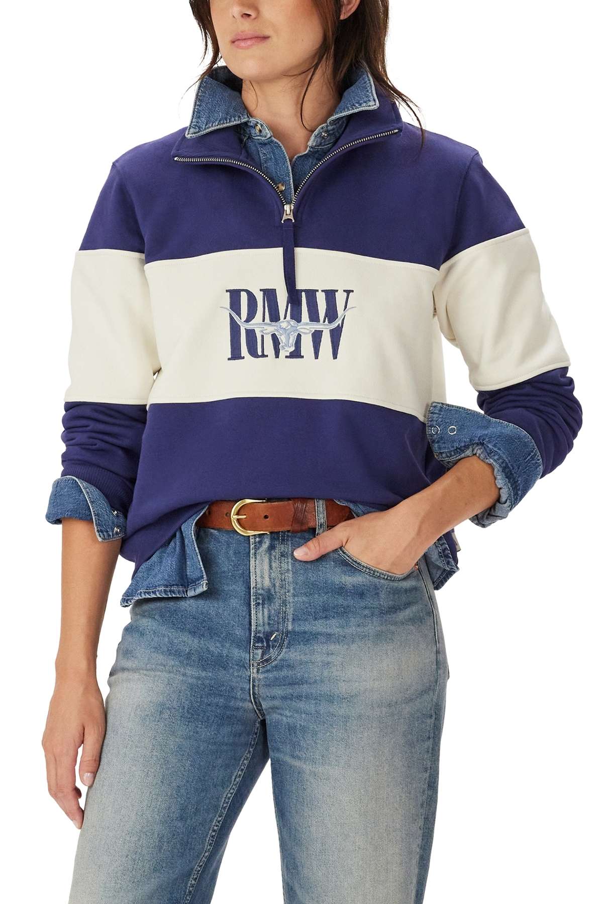 RM Williams Trickett Panel Sweatshirt - Image 2