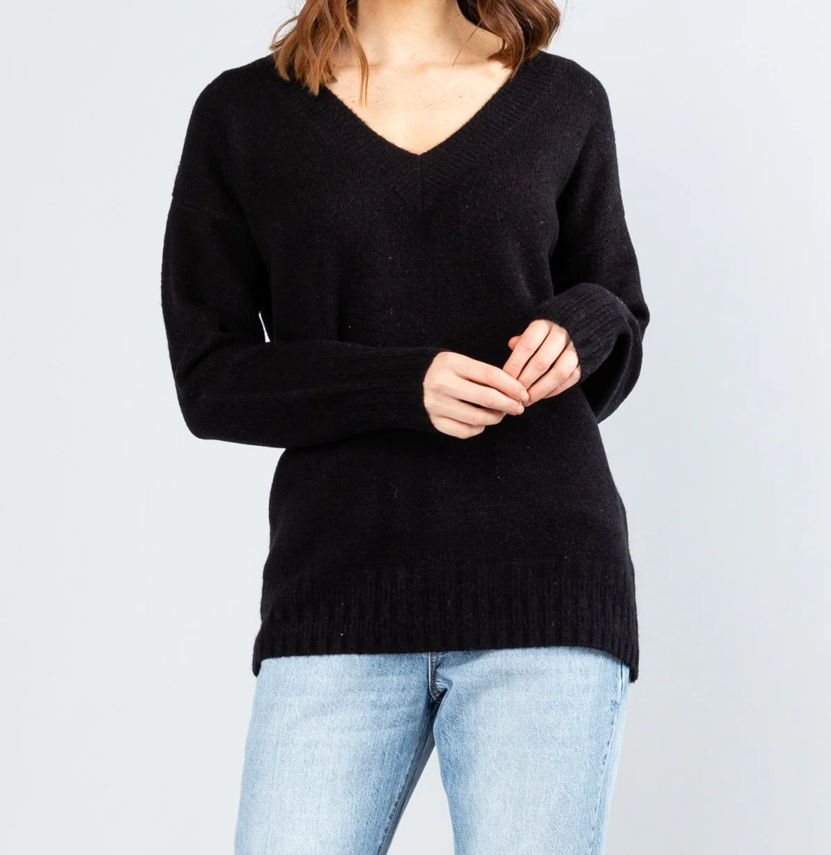 Rusty Together Vee Neck Knit