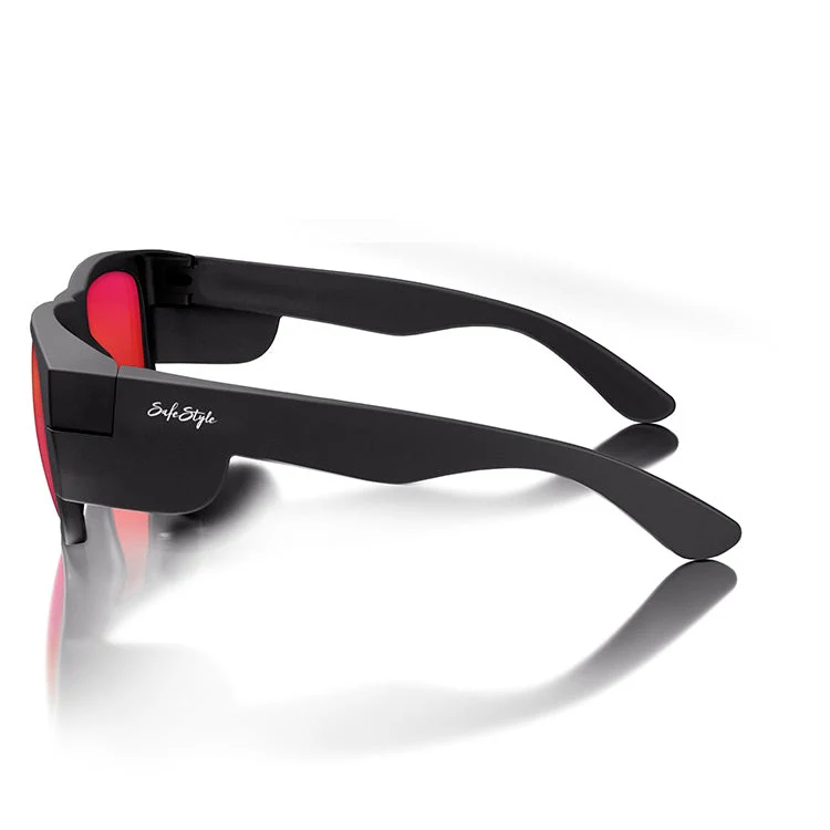 SafeStyle Fusions Matte Black Frame Mirror Red Polarised Lens - Image 3