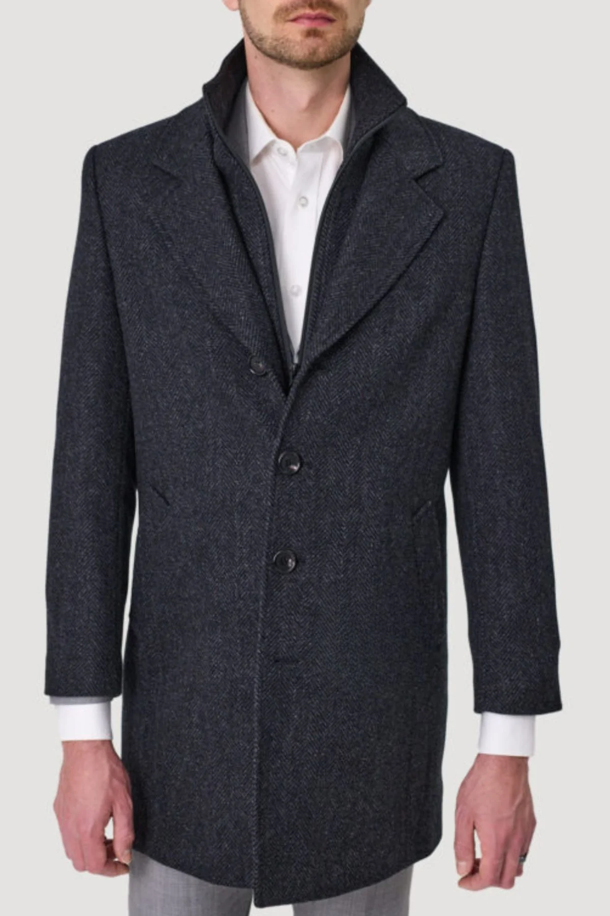 Savile Row Jared Removable Collar Coat