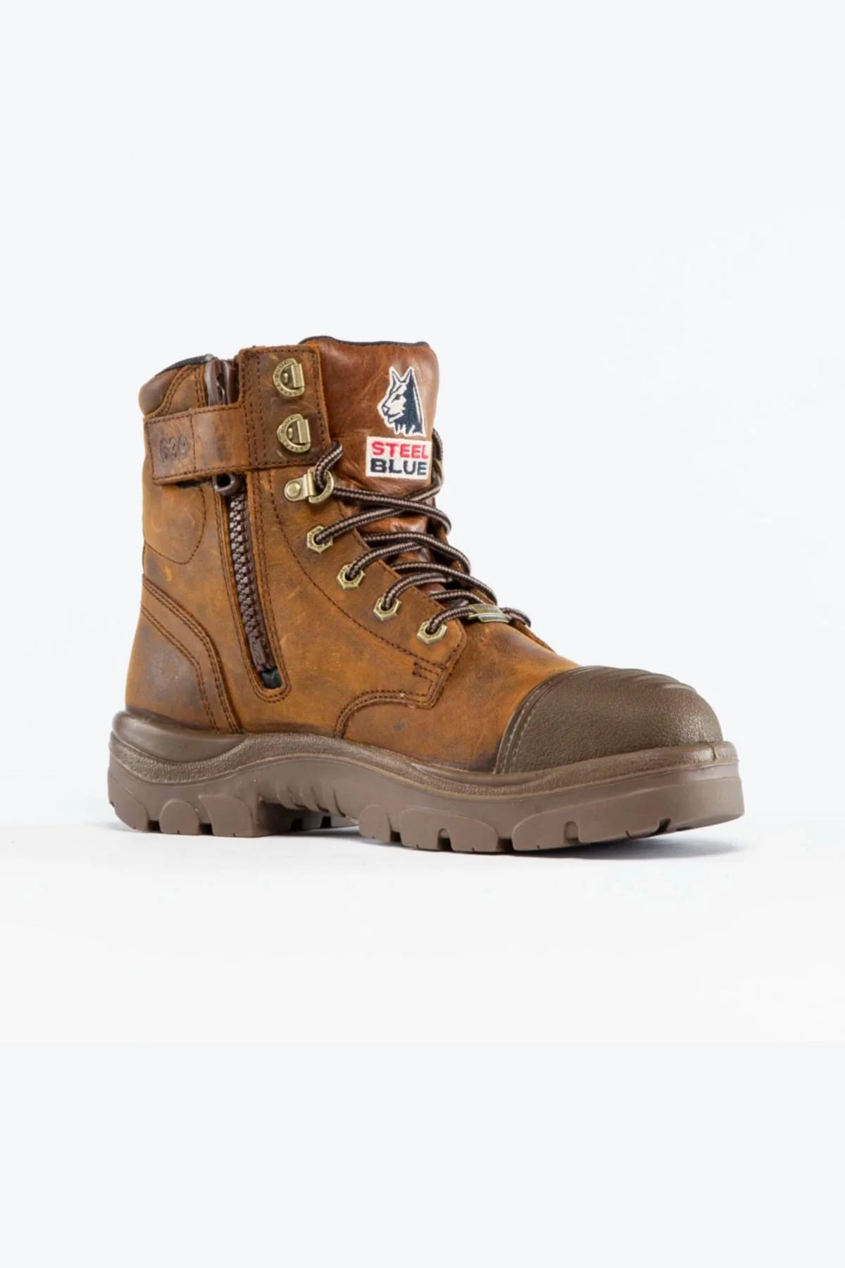 Steel Blue Argyle Zip Scuff Cap Waterproof Boot