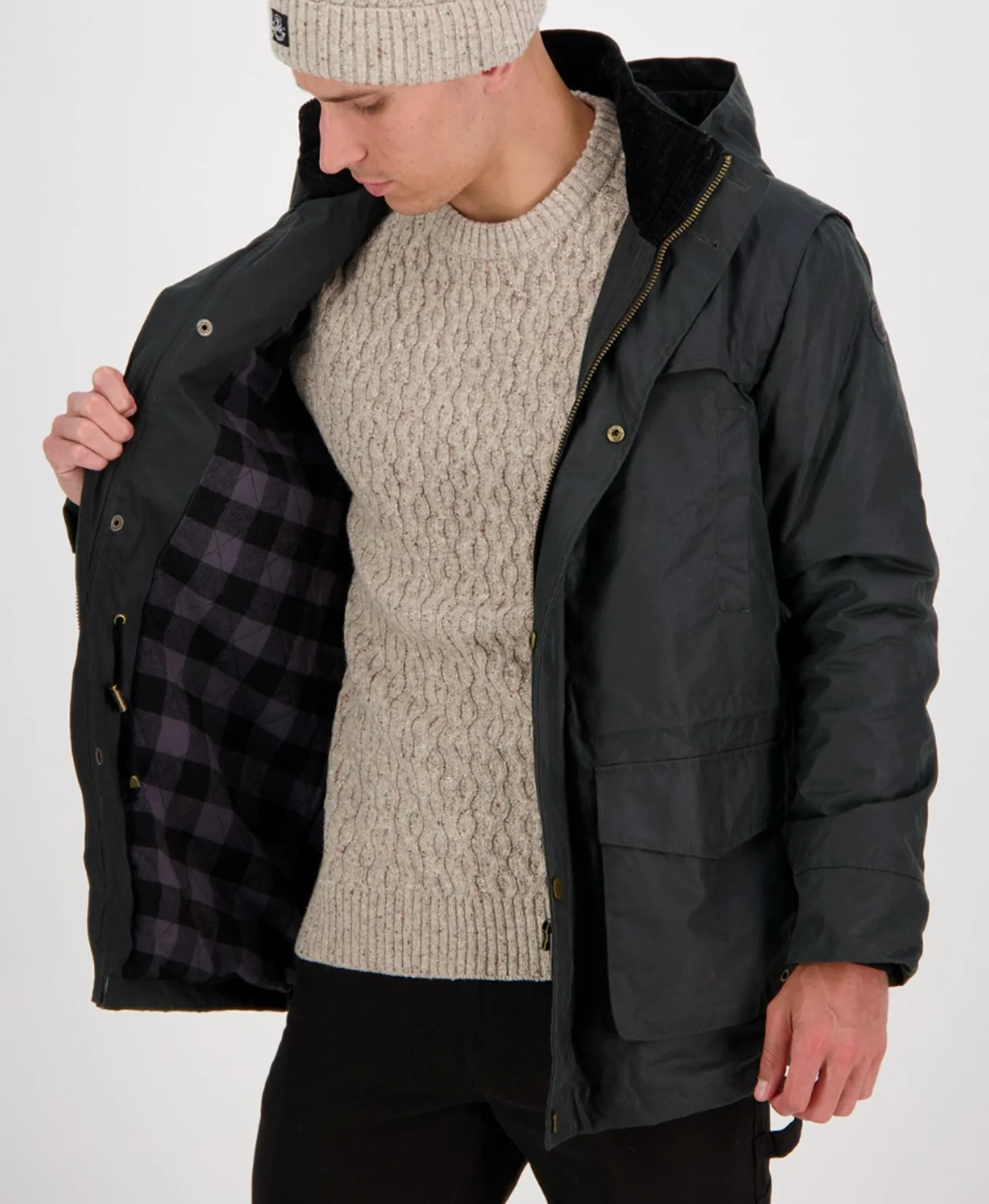 Swanndri Evans Flat Oilskin Jacket - Image 3