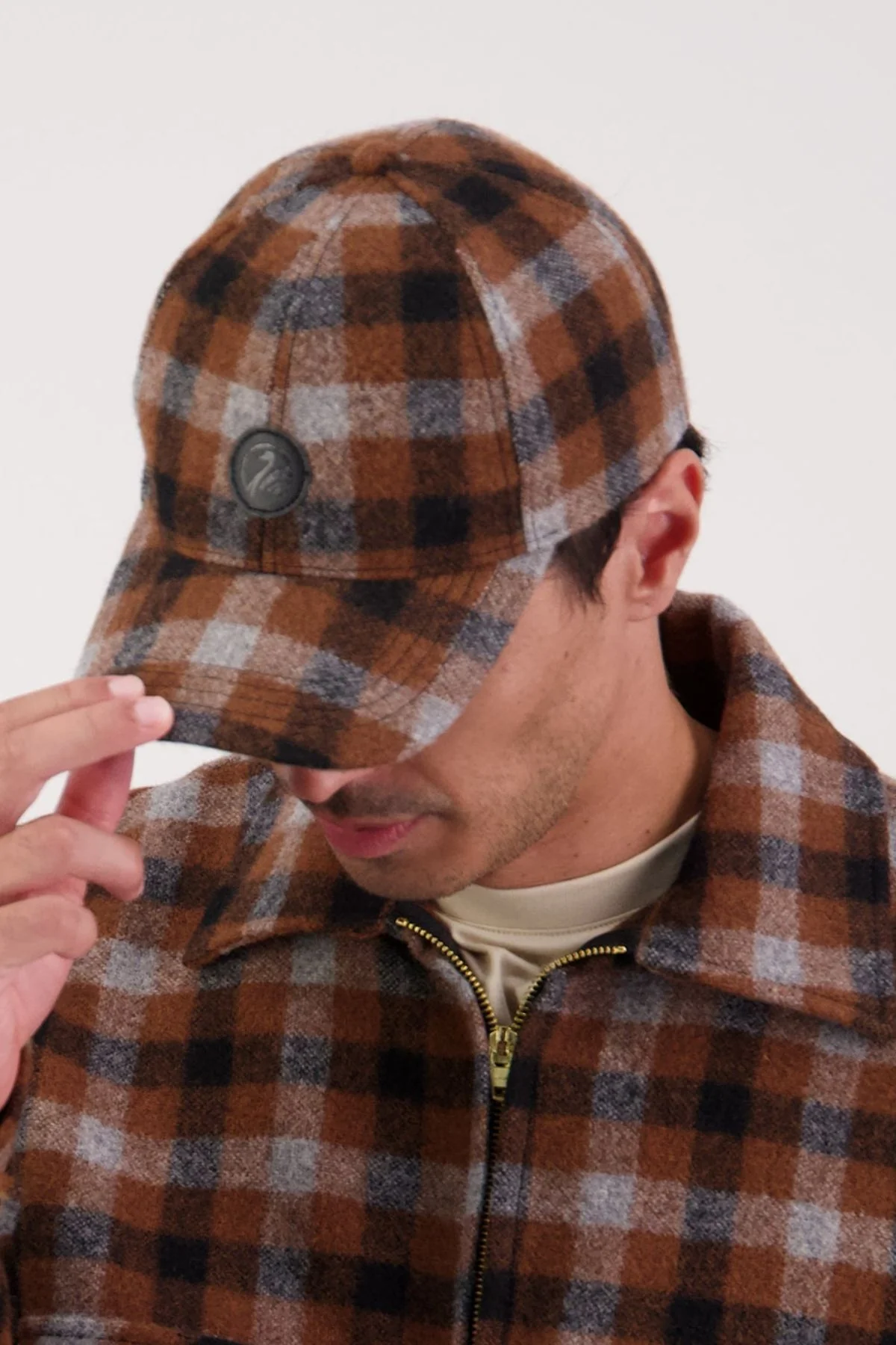 Swanndri Swanni Wool Check Baseball Cap - Image 4