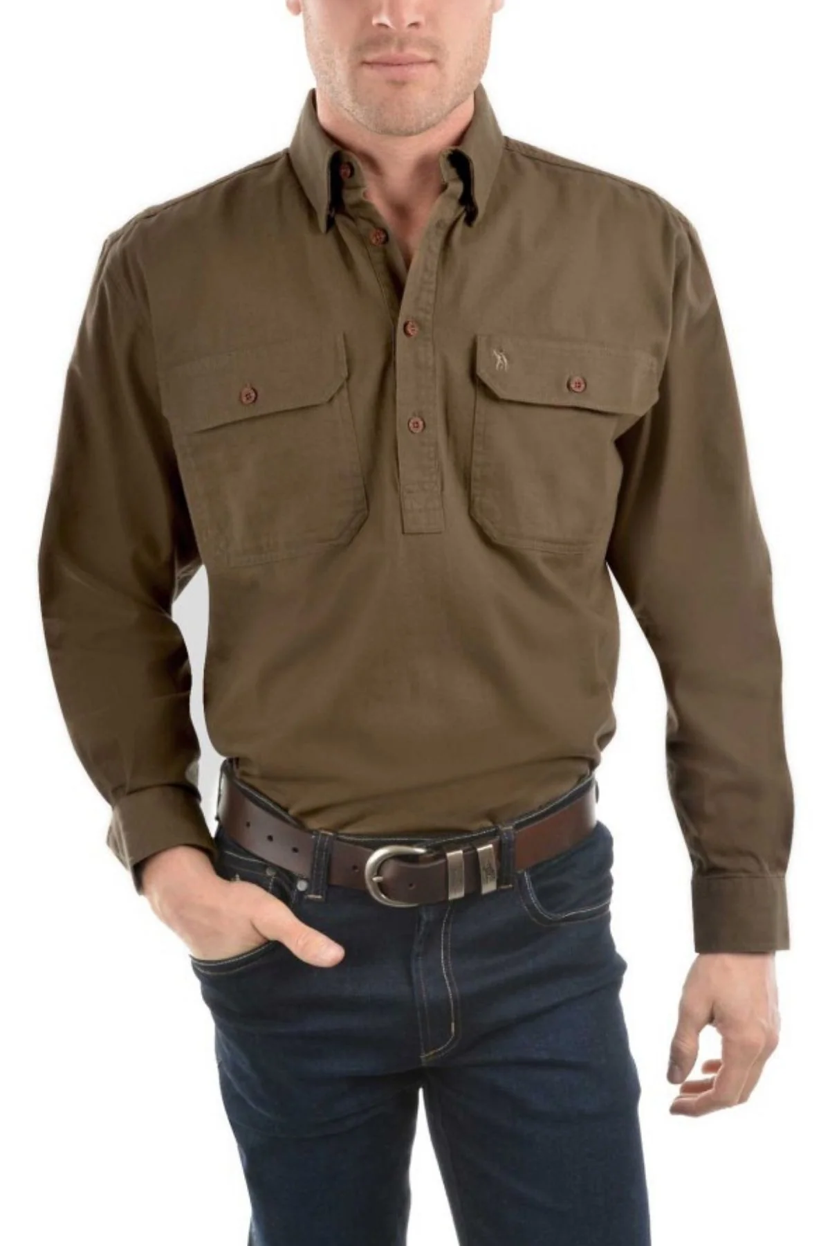 Thomas Cook Heavy Drill Half Placket Shirt